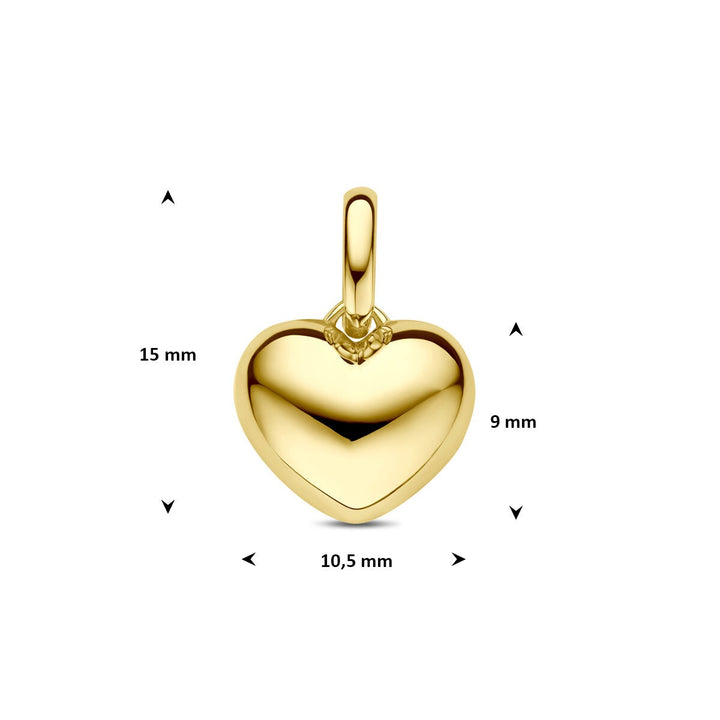 14k Geelgouden harthanger