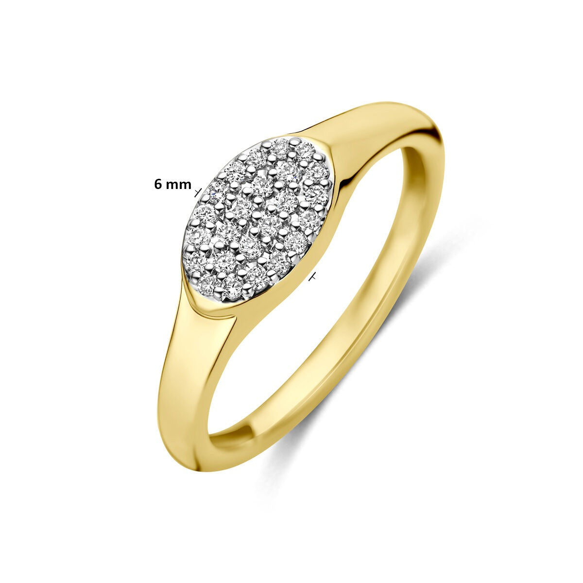 bague en or jaune 14k avec diamant cultivé en laboratoire