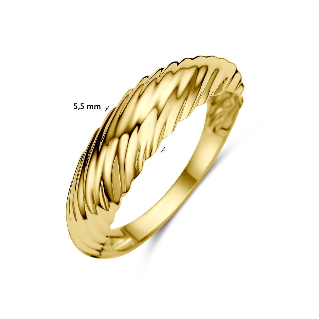 9k Geelgouden gedraaide ring