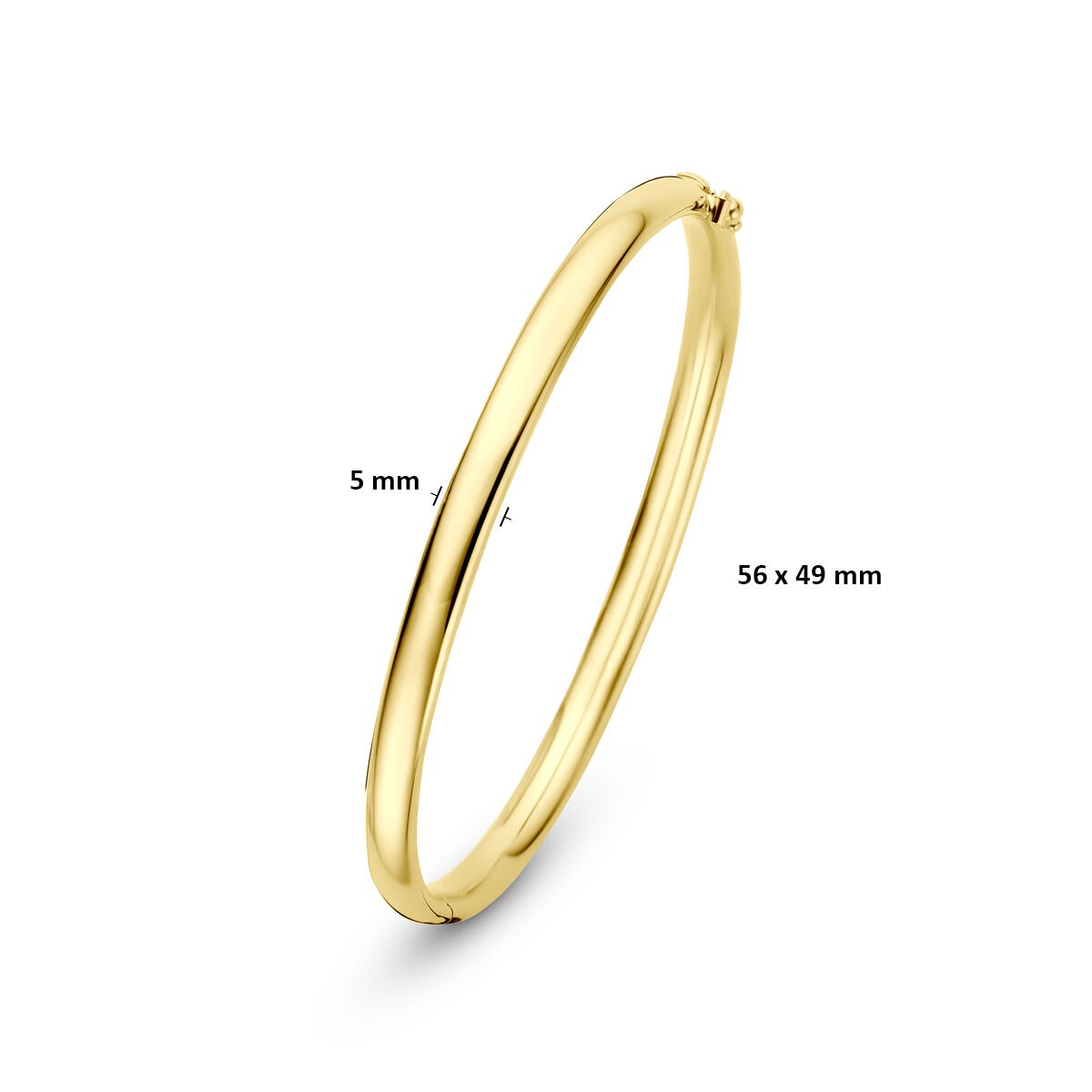 Bangle en or jaune 14k Silgold 5 mm pour femme
