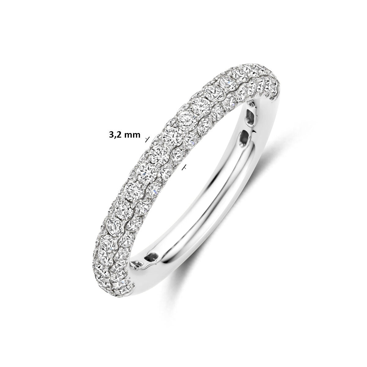 bague en or blanc 14k avec diamant 1.24ct