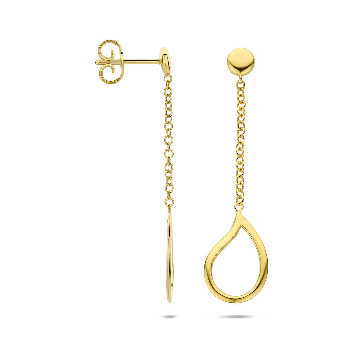 Boucles d'oreilles en forme de goutte – or jaune 14k