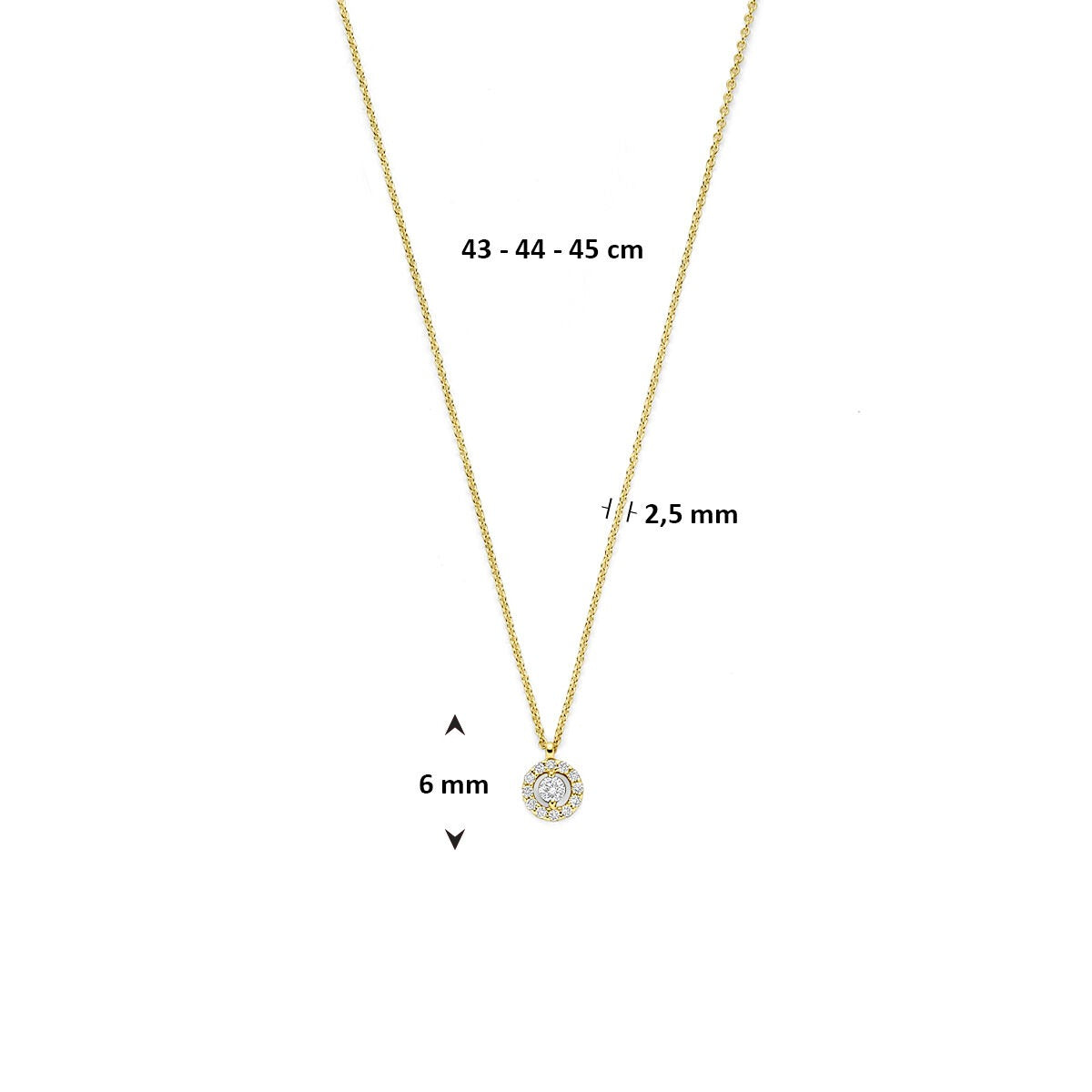 collier en or jaune avec diamant