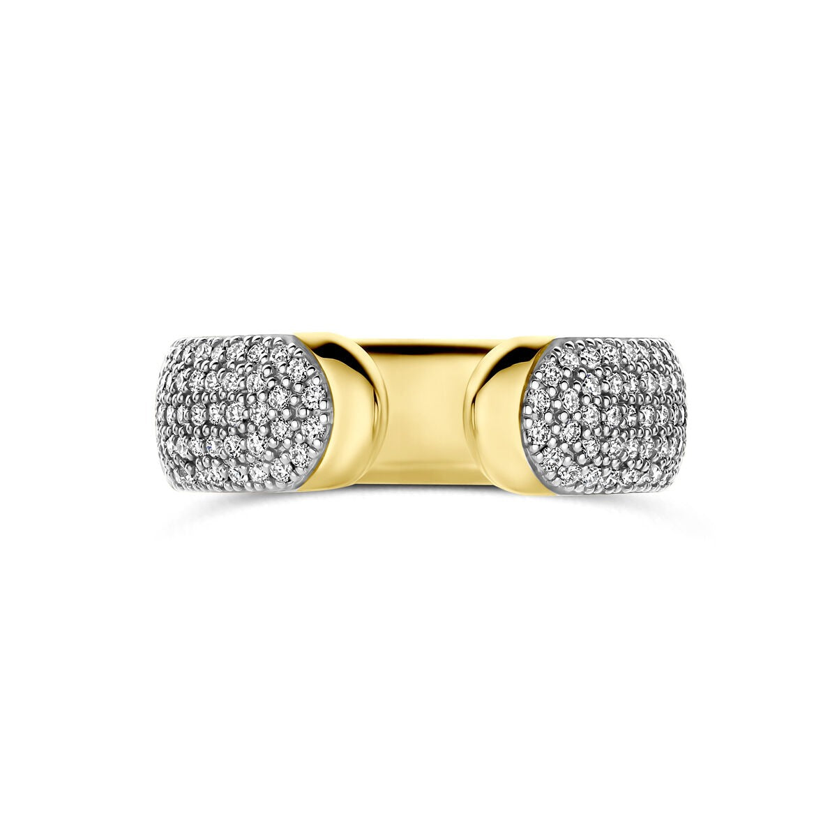 bague en or jaune 14k avec diamant