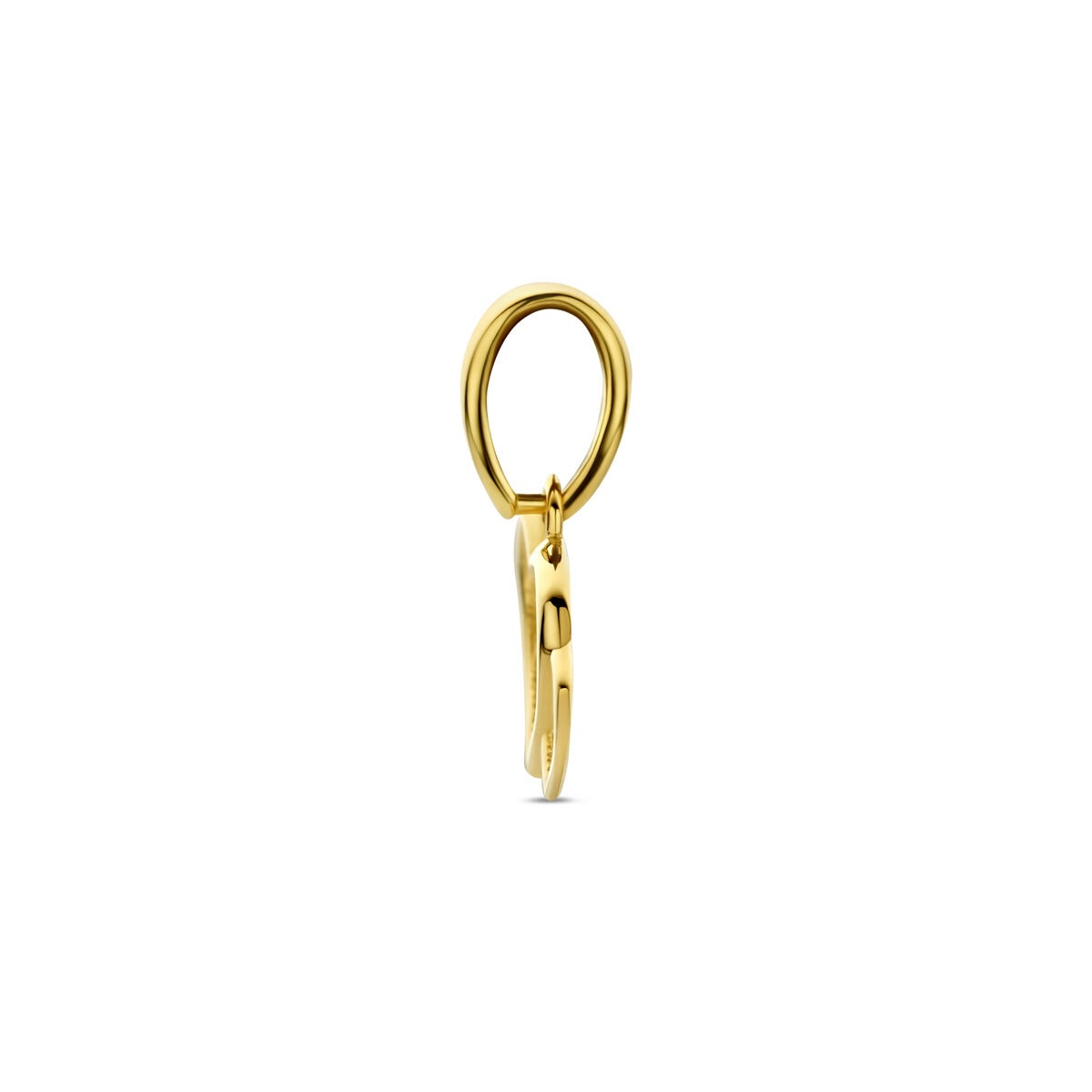 pendentif en or jaune 14k avec cœurs doubles