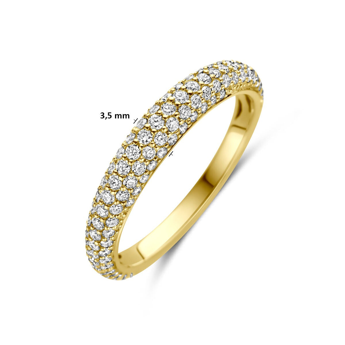 bague en or jaune 14k avec diamant