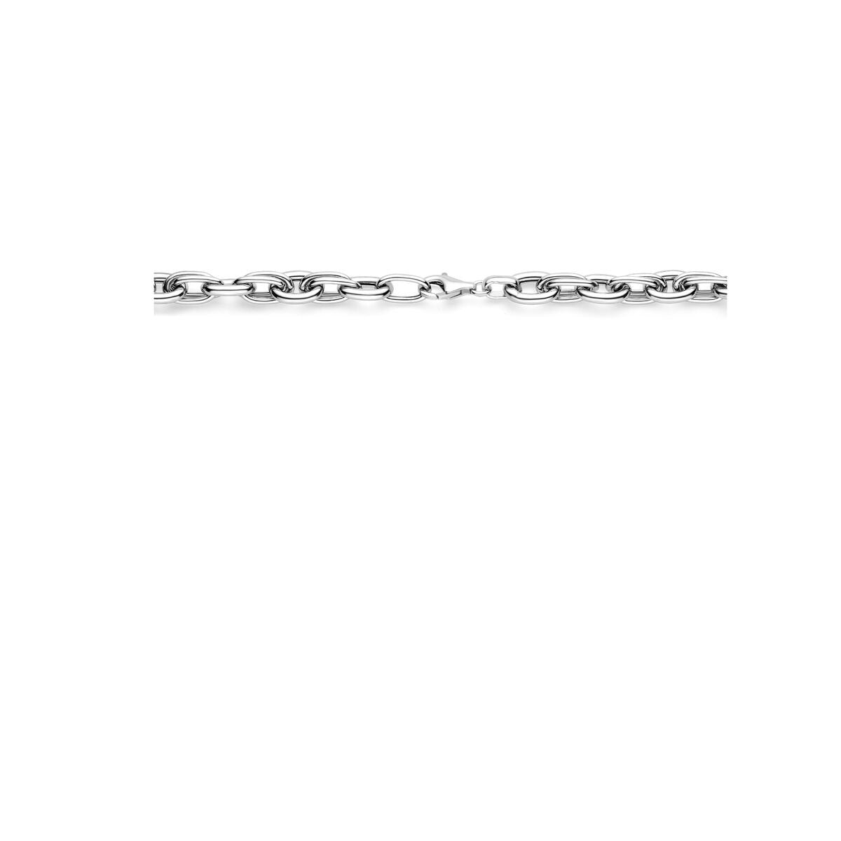 Collier en argent 925 rhodié avec mailles épaisses