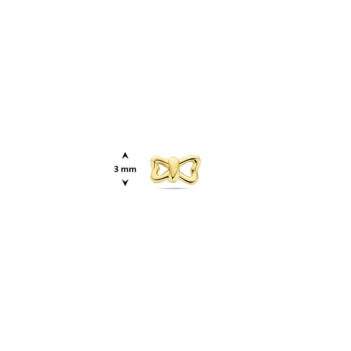 Piercing plat arrière en or jaune 14k - à l'unité