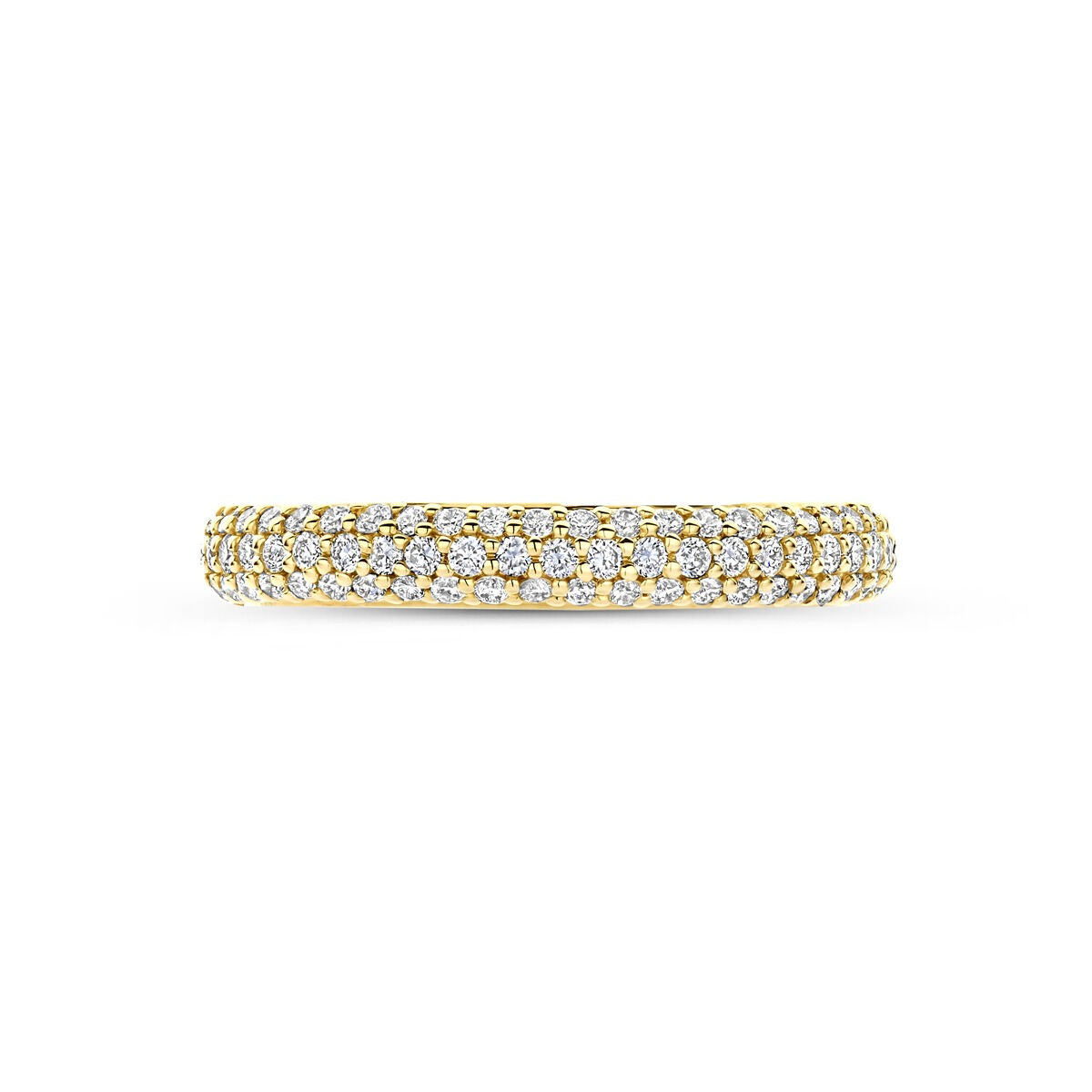 Bague en or jaune 14k avec diamant cultivé en laboratoire 0.48 ct