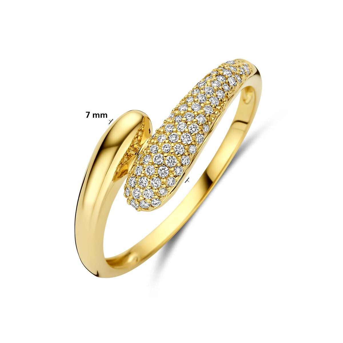 bague en or jaune 14k avec diamant 0.15ct