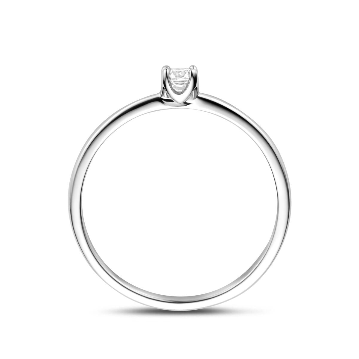Bague pour femme en argent avec zircone – rhodiée argent 925