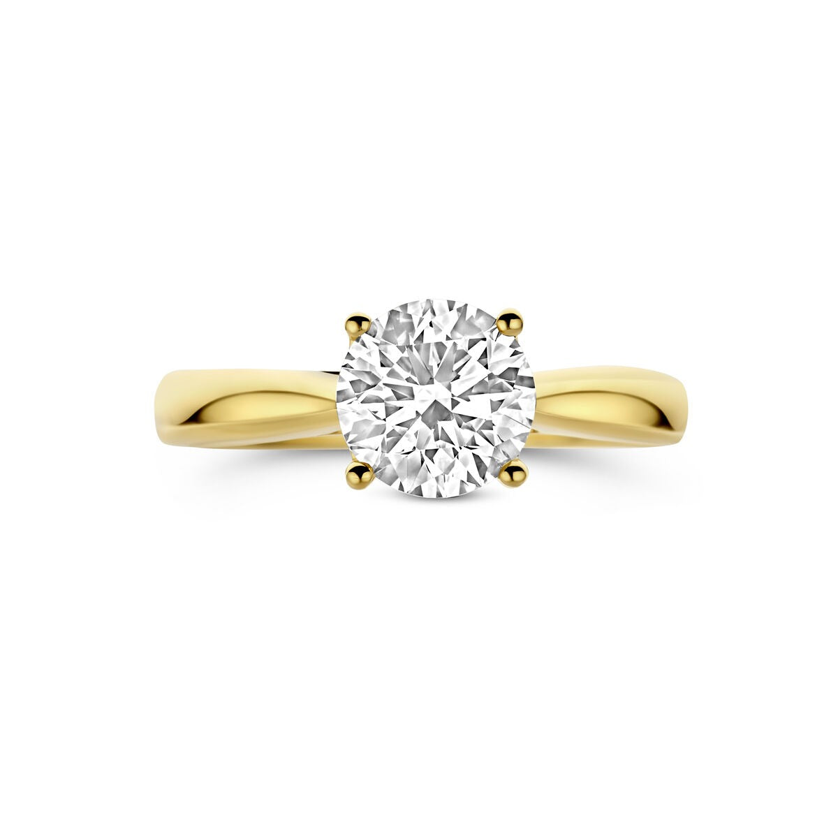 Bague en or jaune 14k avec diamant lab grown 1.50ct