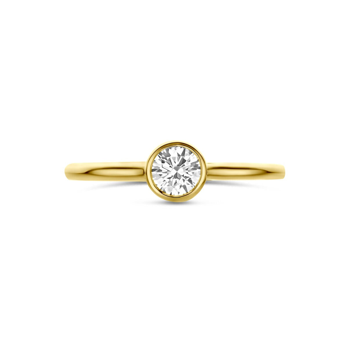 Bague en or jaune 14k avec diamant 0,40 ct solitaire