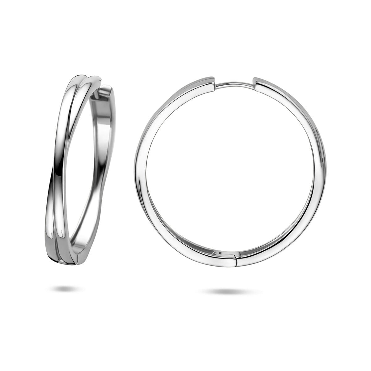Créoles en argent pour femme – 40 x 5 mm