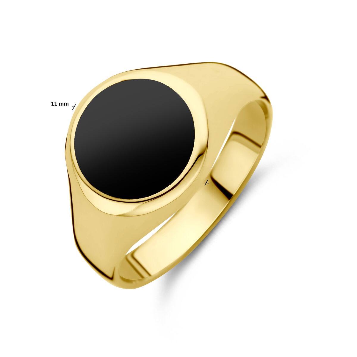 Bague en or jaune 14k avec onyx