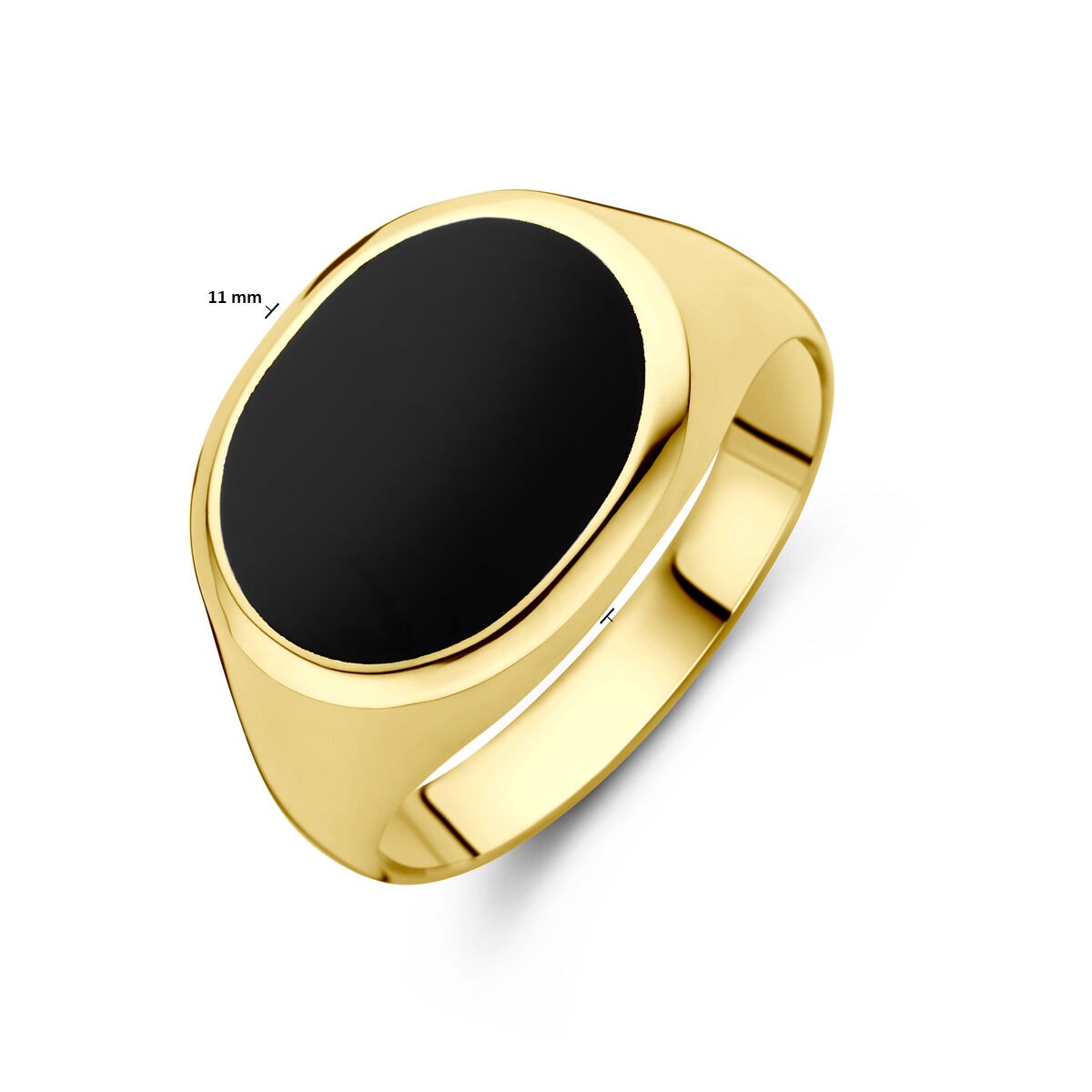 Bague en or jaune 14k avec onyx