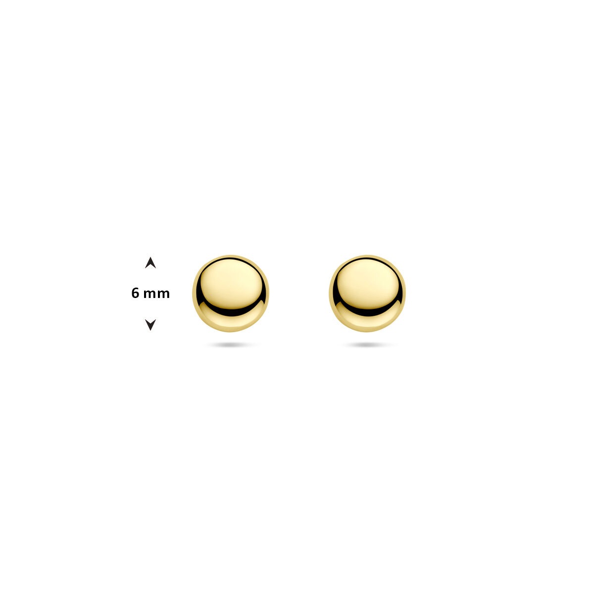 puces d'oreilles en or jaune 14k