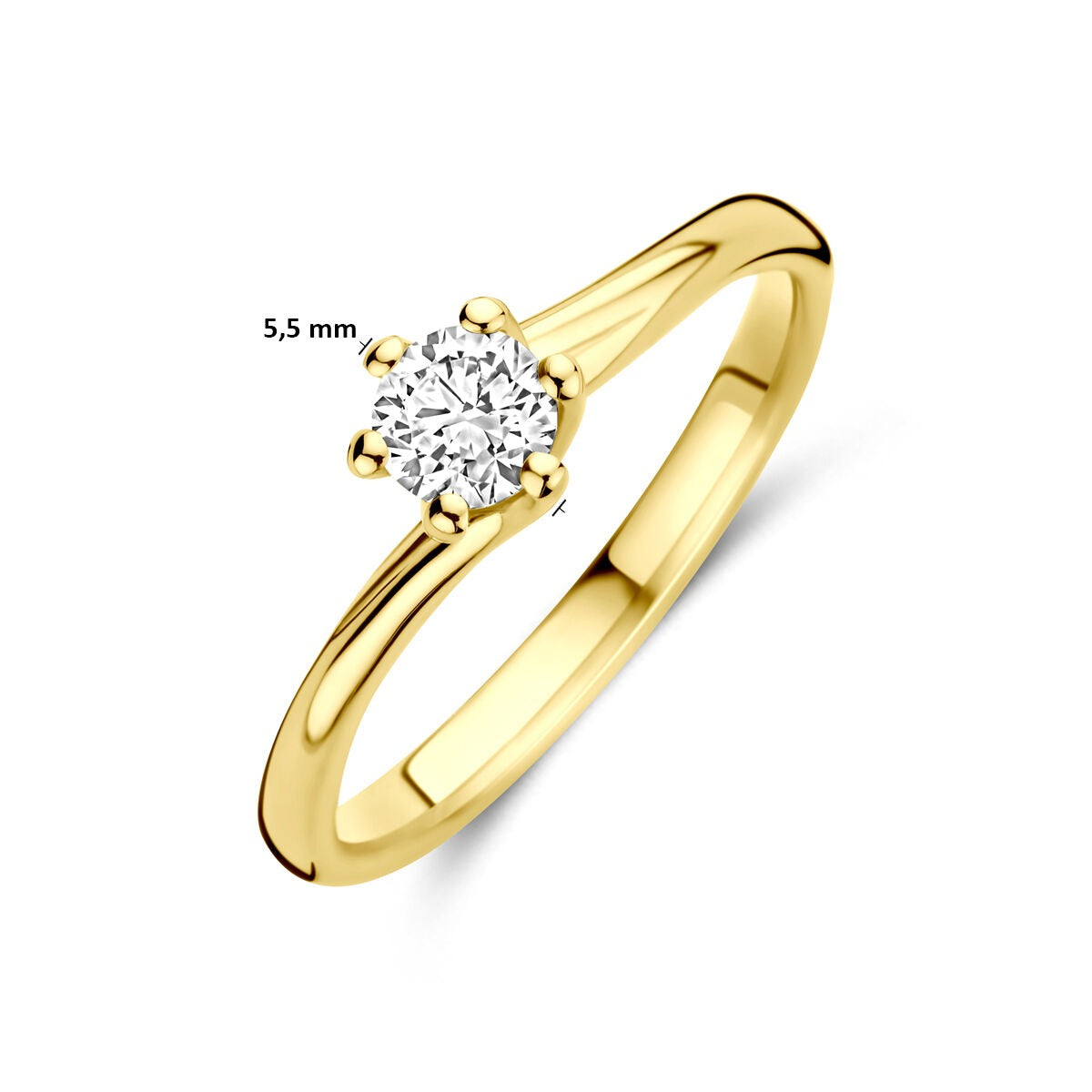 bague en or jaune 14k avec diamant cultivé en laboratoire – 0.30ct