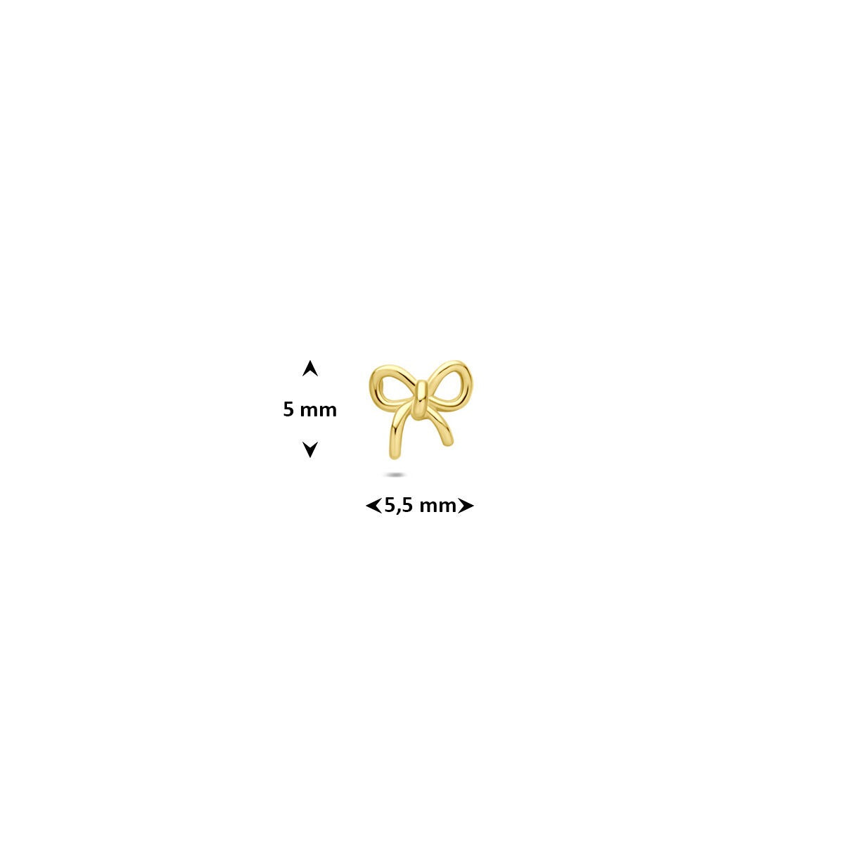 piercing nœud en or 9k