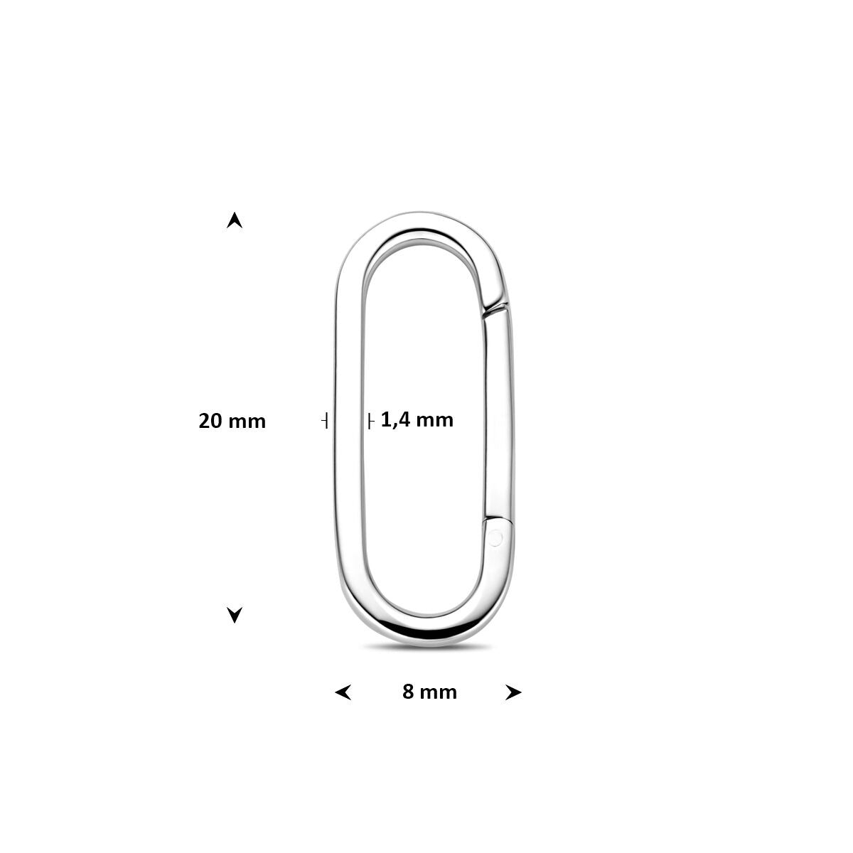 Connecteur argent rhodié