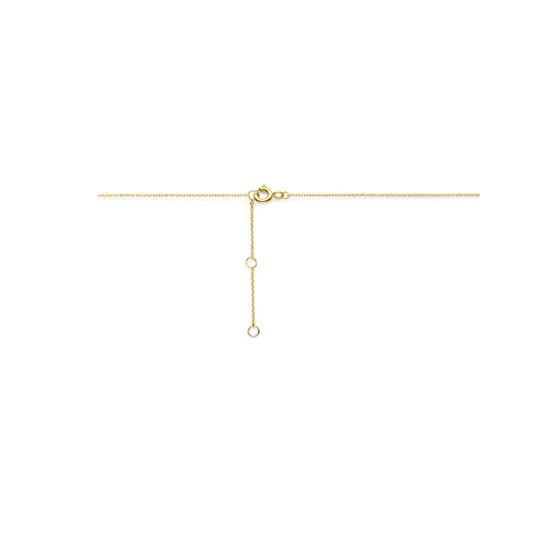 9k Geelgouden collier met zirkonia