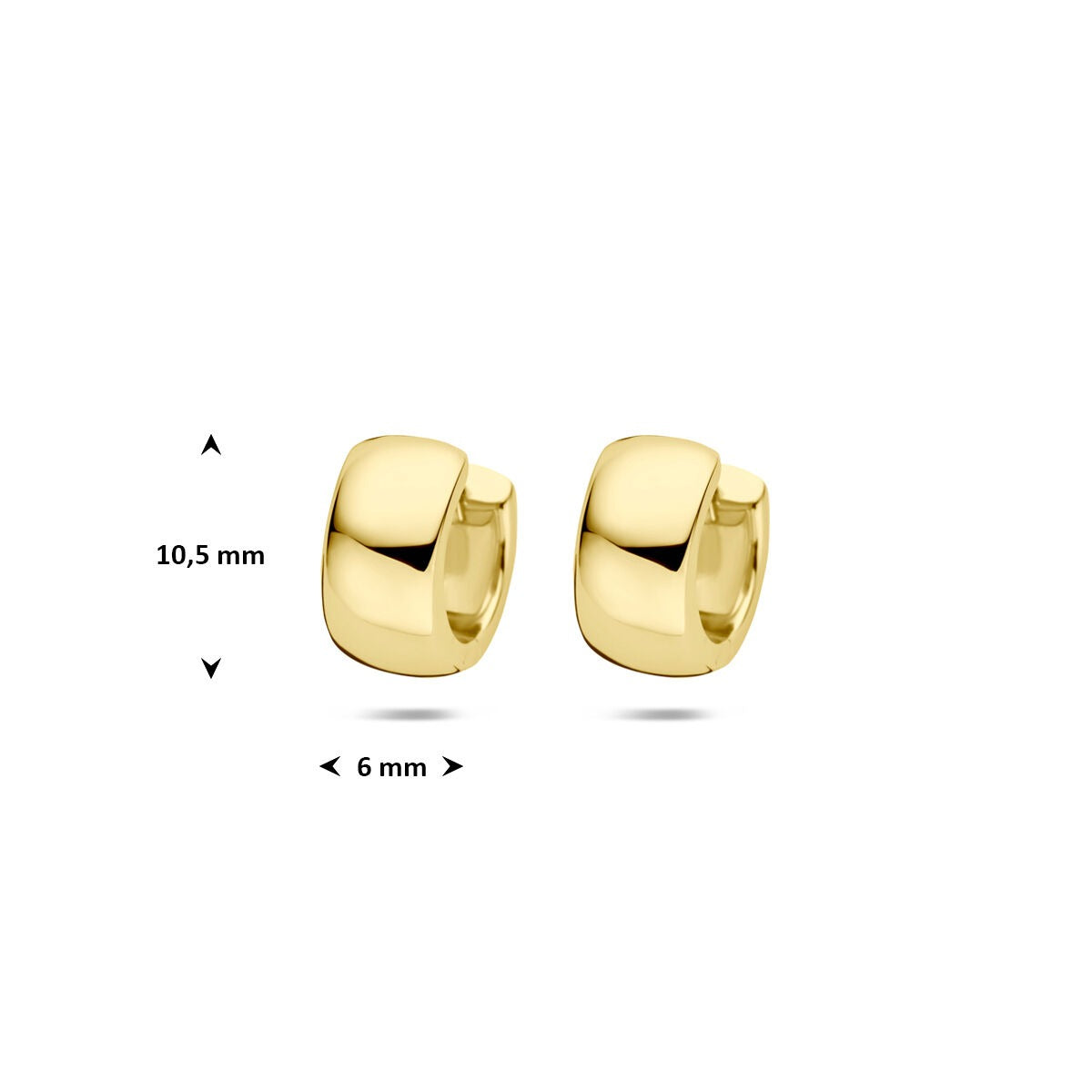 Créoles plaquées or en argent 925