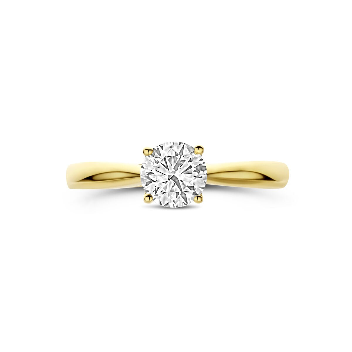 Bague en or jaune 14k avec diamant lab grown 0.75ct