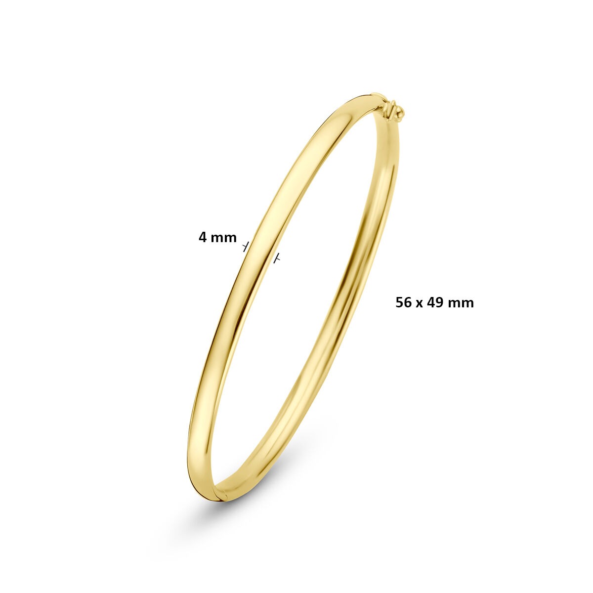 Bangle en or jaune Silgold 4 mm pour femme