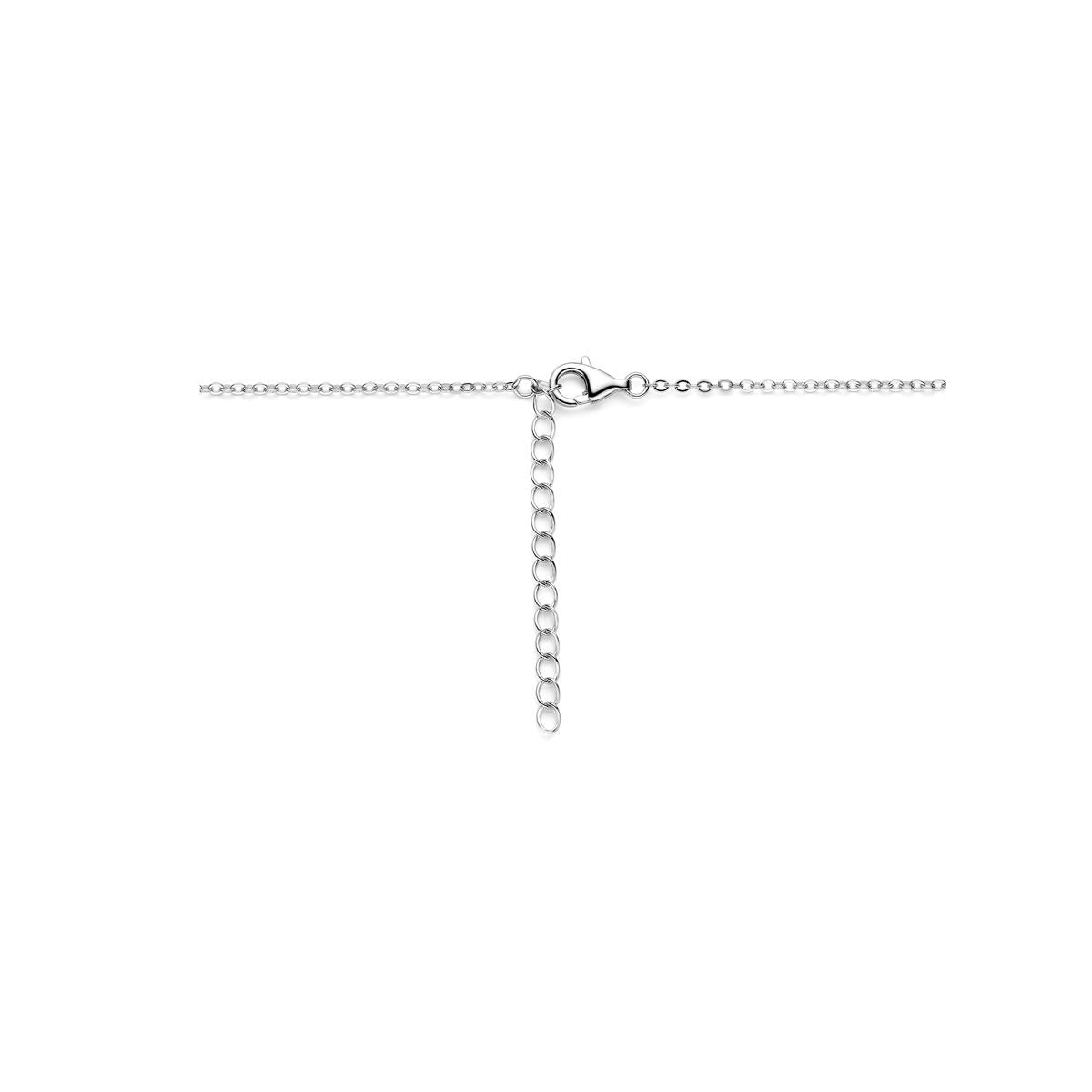 Collier en argent rhodié avec cœur