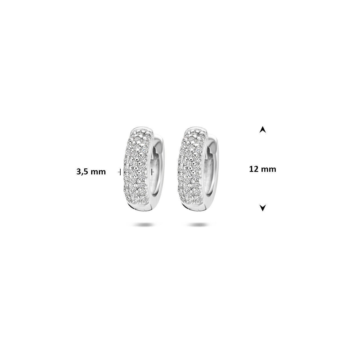Créoles en argent 925 avec zircone
