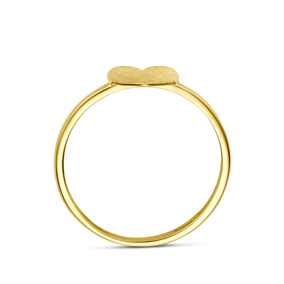 Bague en or avec cœur – or jaune 14k
