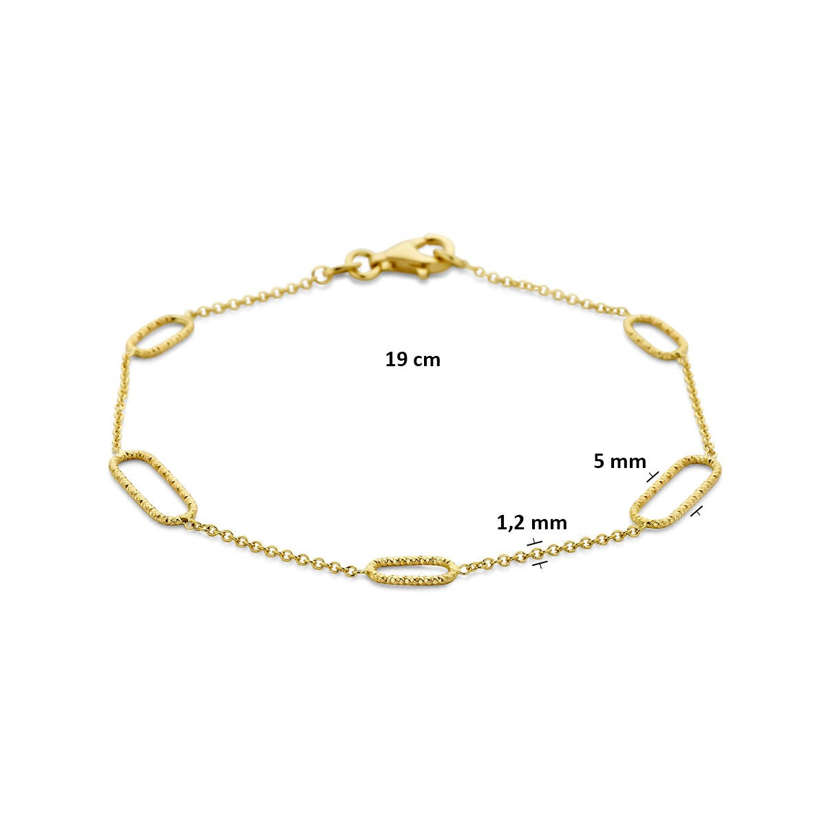 bracelet en or jaune 14k