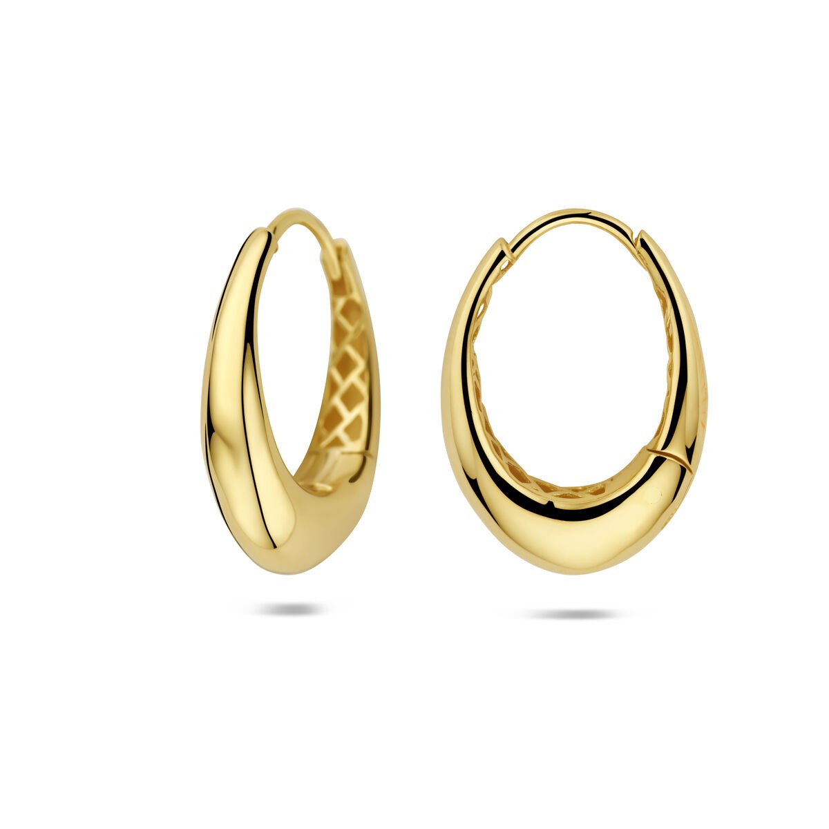 Créoles en or jaune 14k pour femme