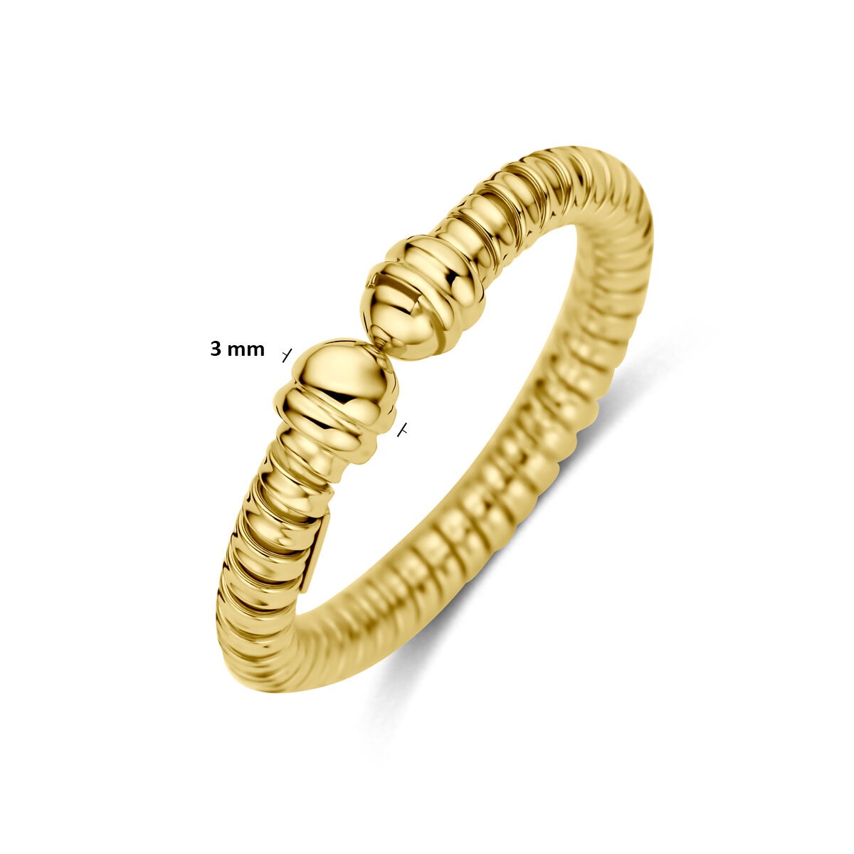 Bague en or jaune 3 mm pour femme
