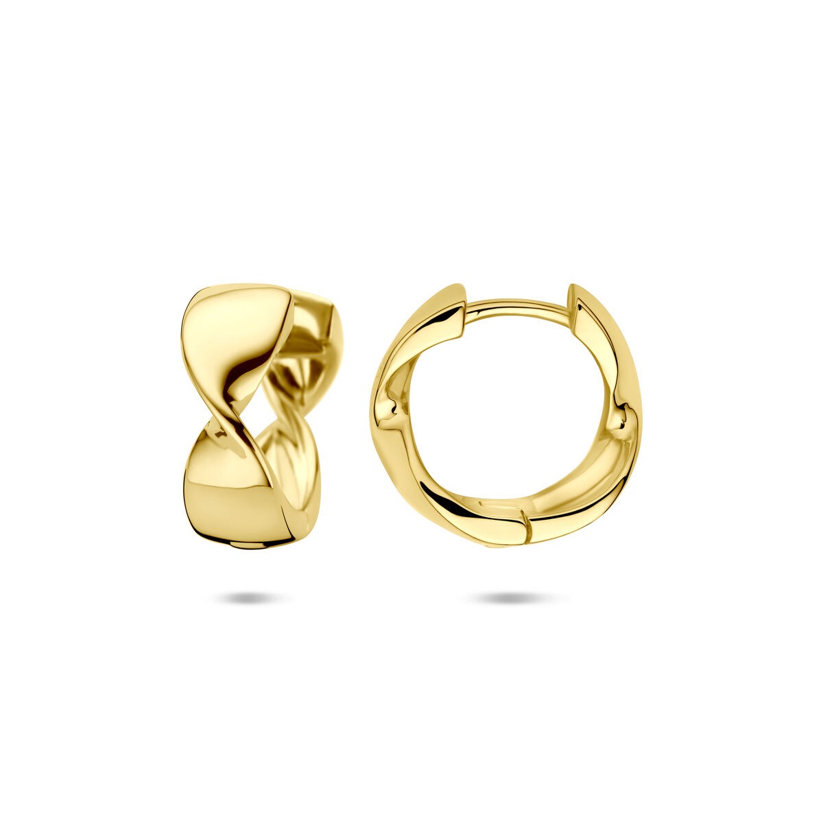 Créoles plaquées or argent pour femme – 15 x 6 mm