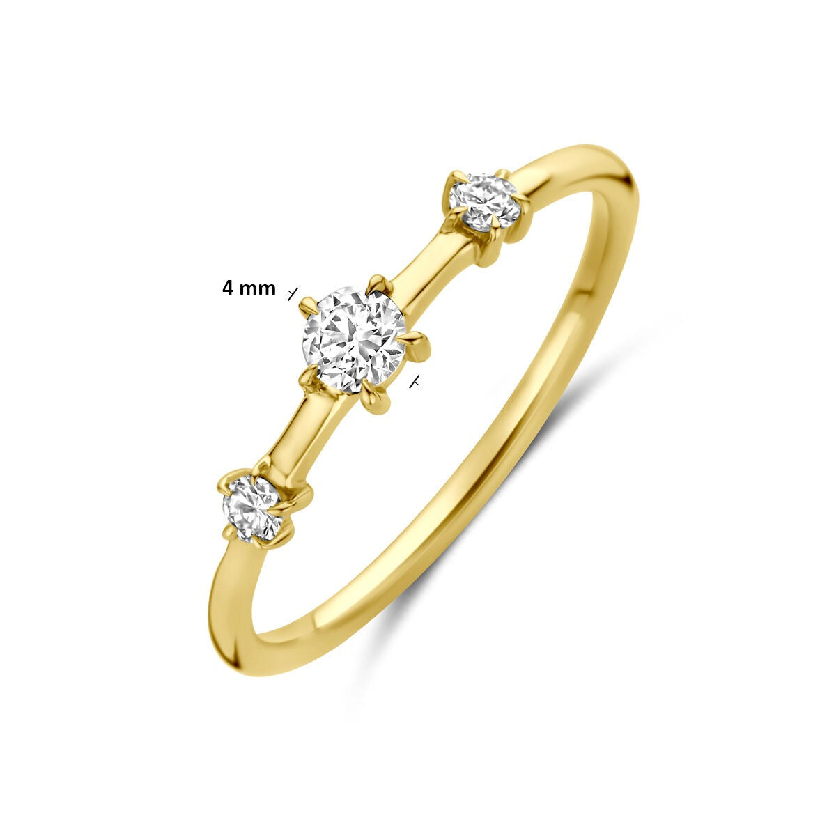 Bague en or jaune 14k avec diamant lab grown 0.20ct