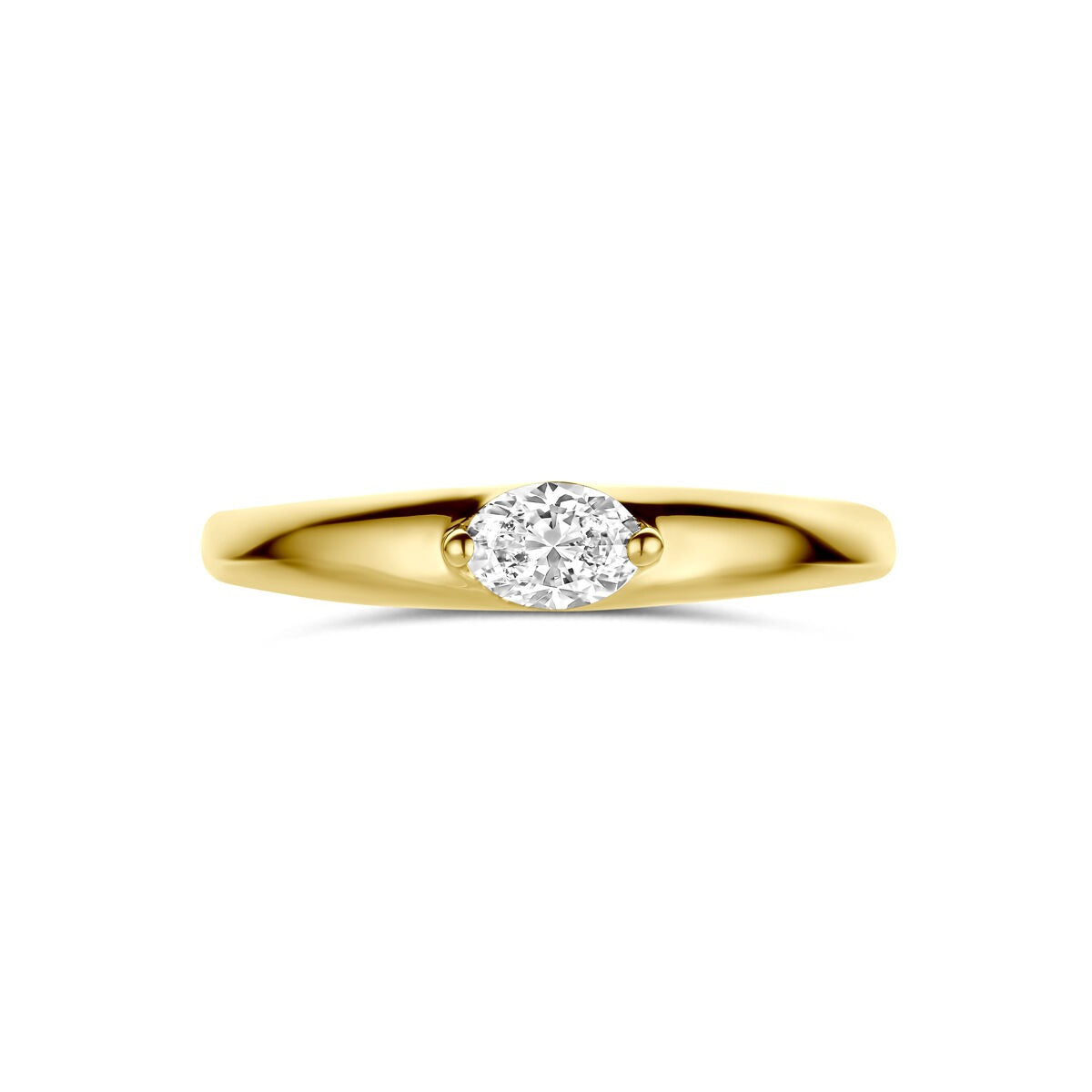 Bague en or jaune 14k avec diamant 0,32 ct solitaire