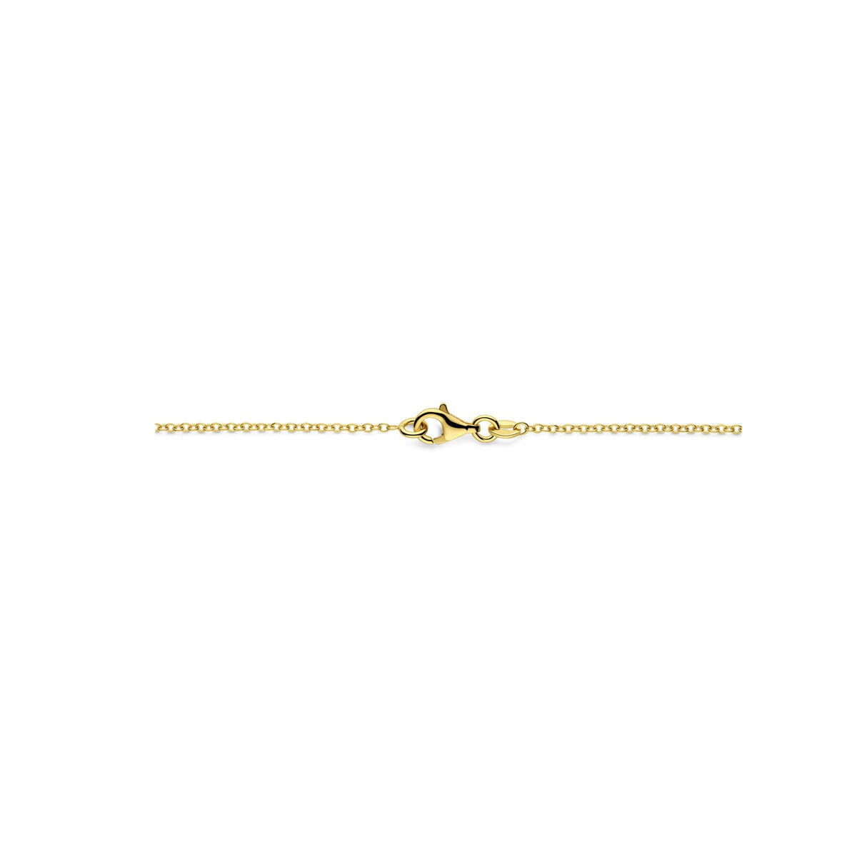 Collier en or pour femme avec pendentif double en forme de goutte – or jaune 14k