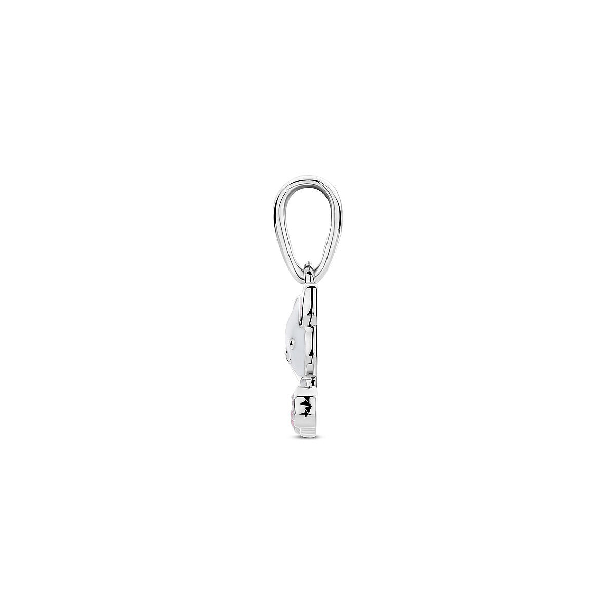 Pendentif chat en argent avec émail – rhodié argent 925