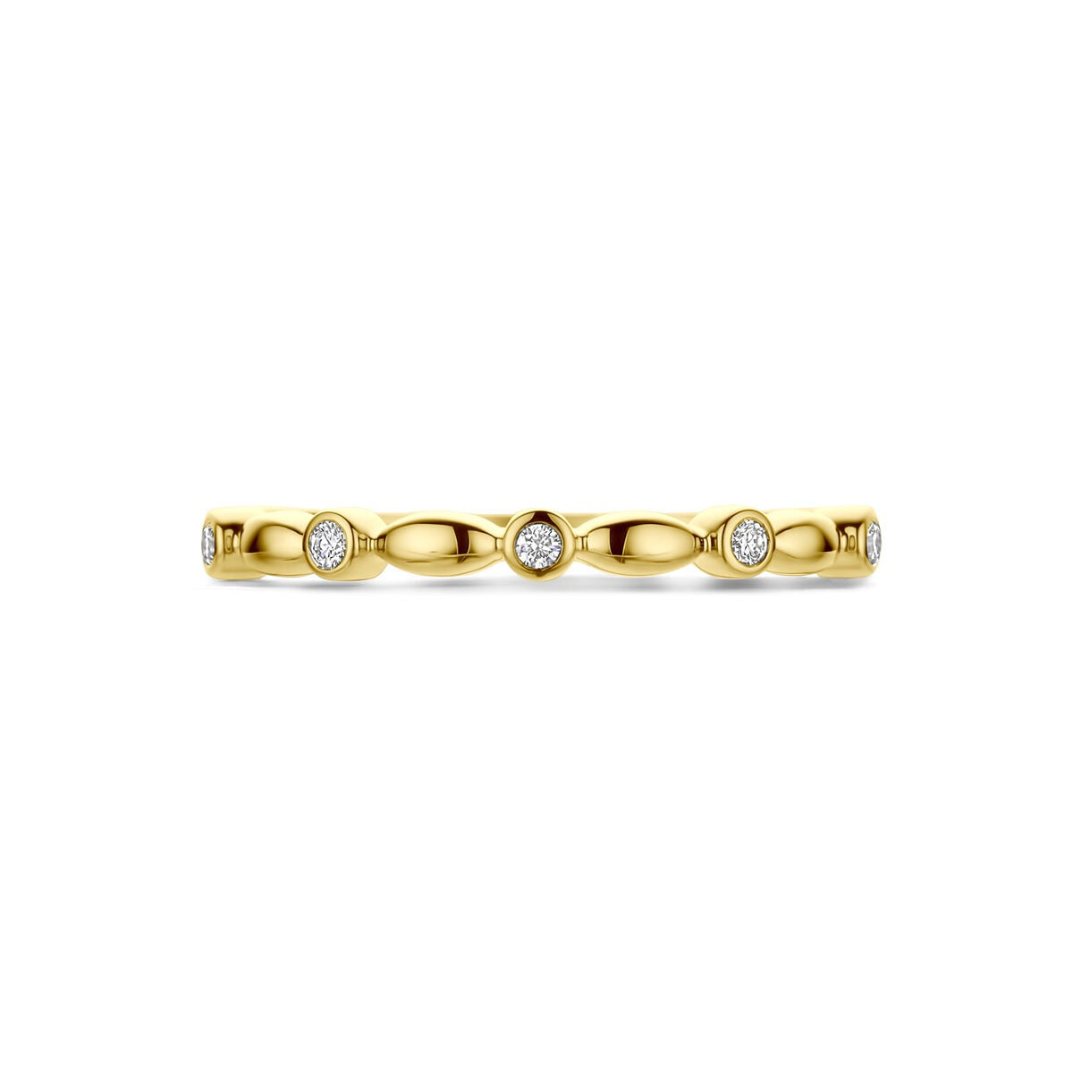 Bague pour femme en or jaune 14k avec diamant – solitaire raffinée