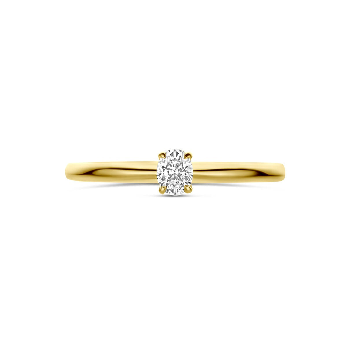 Bague en or jaune 14k avec diamant 0,21 ct solitaire