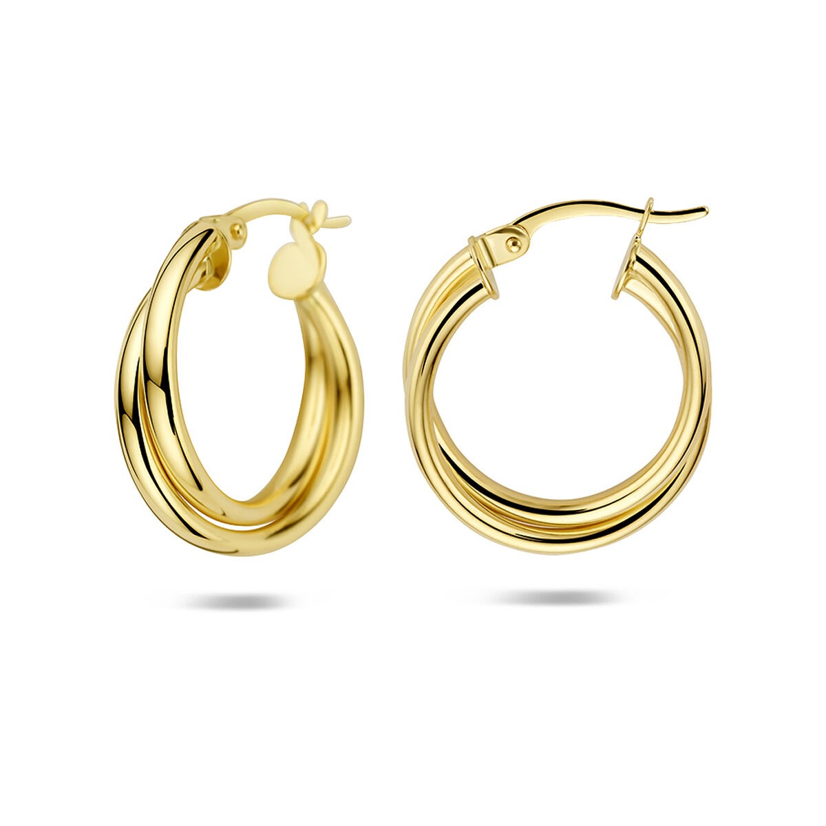 Créoles en or jaune 14k pour femme