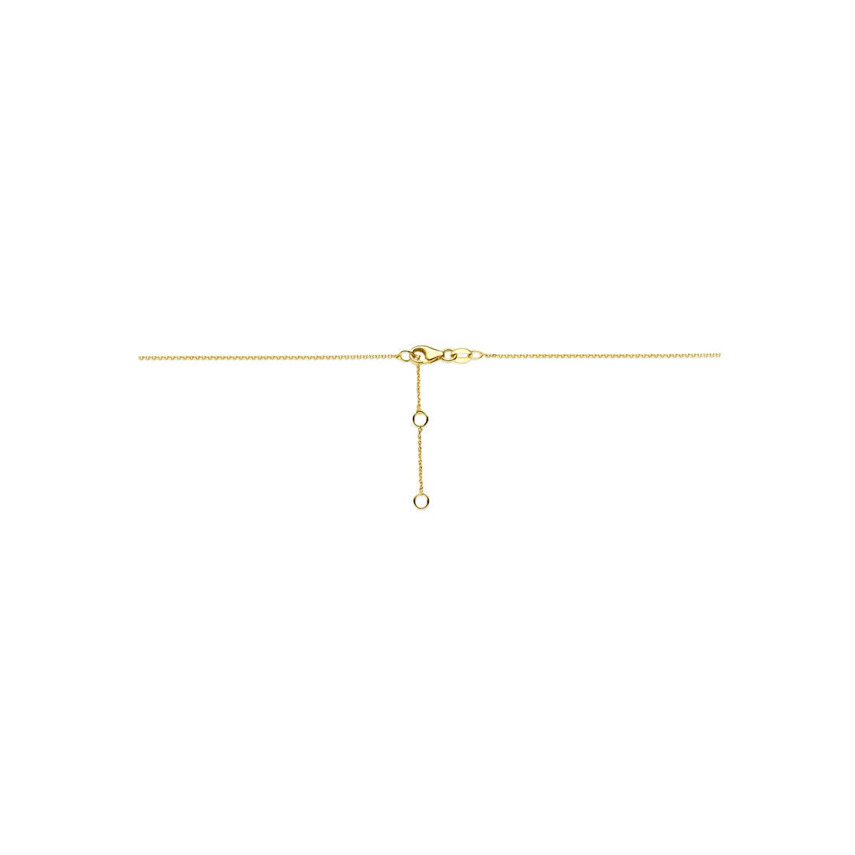 collier pour enfant en or jaune 14k avec cœur et diamant cultivé en laboratoire