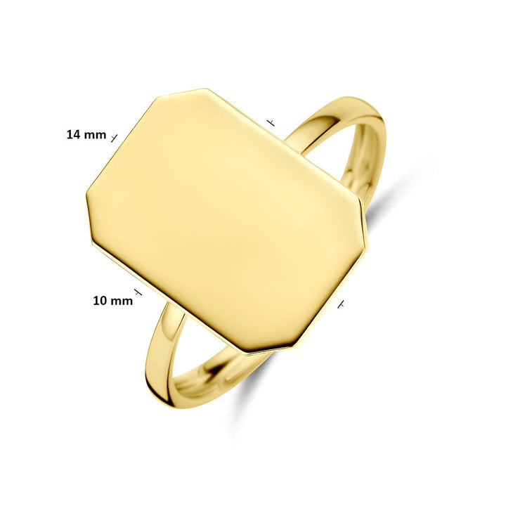 14k Geelgouden graveerring