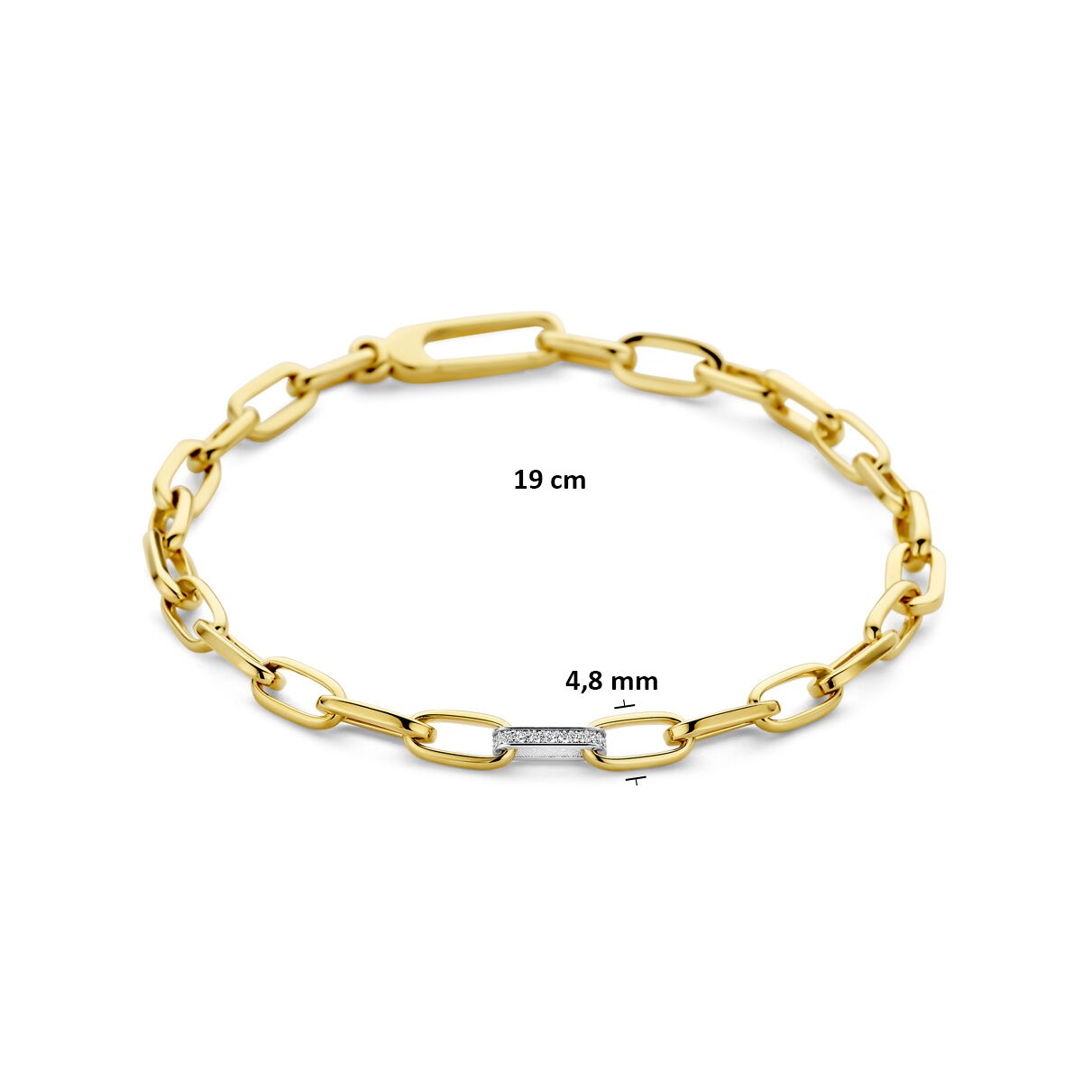 bracelet en or bicolore avec diamant