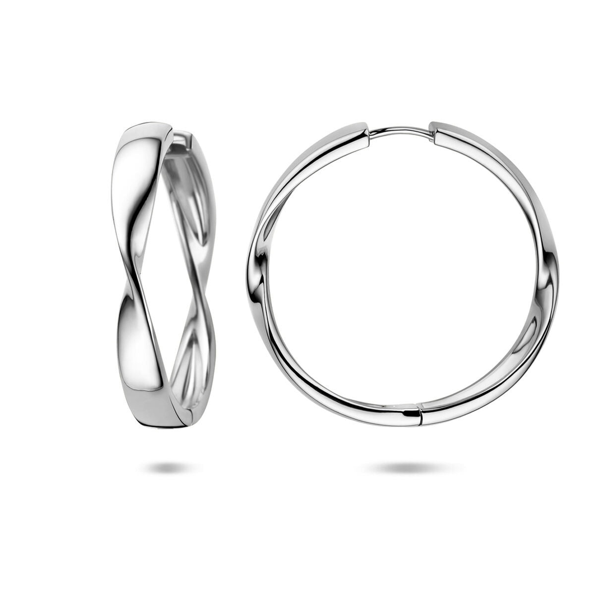 Créoles en argent pour femme – 40 x 5.5 mm