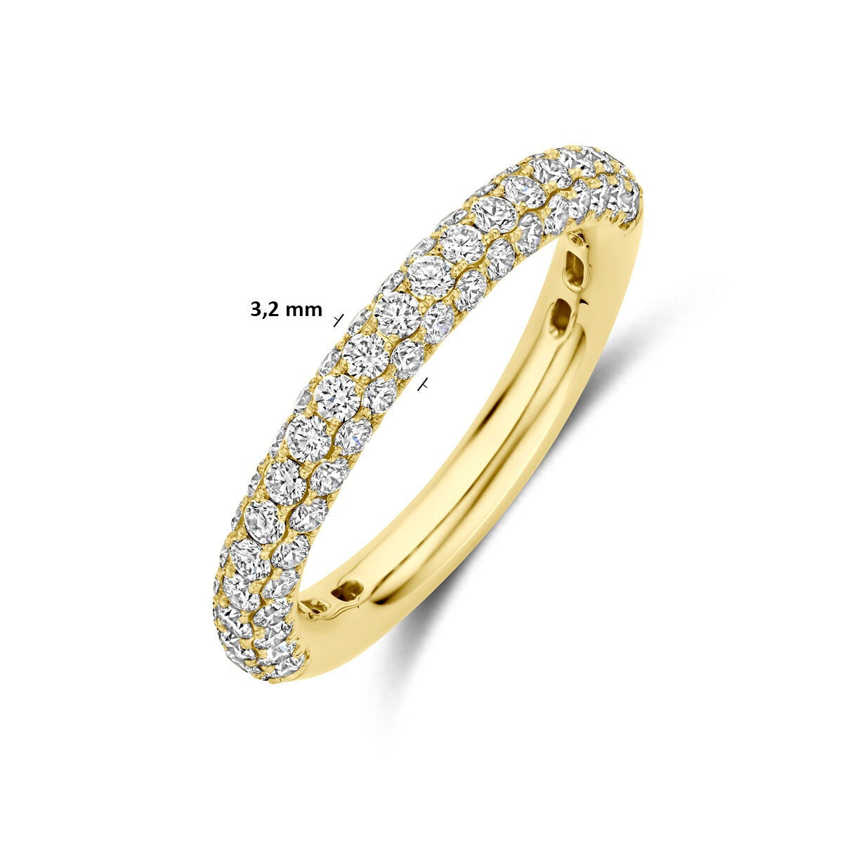 bague en or jaune 14k avec diamant 1.24ct