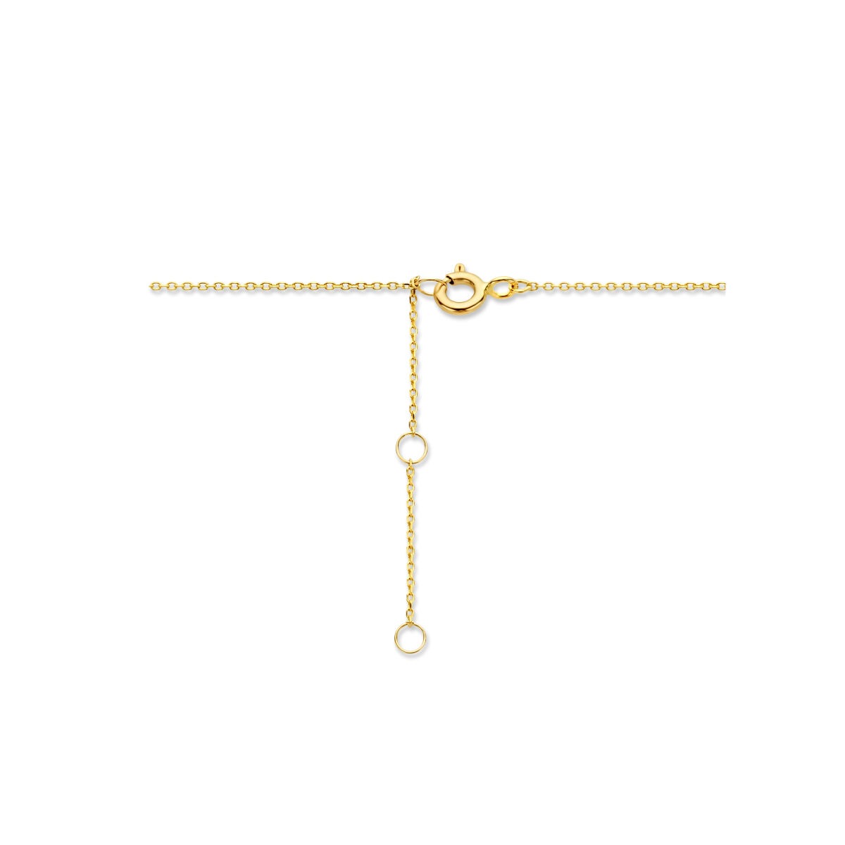 Collier couleur or jaune avec cœur – 9k