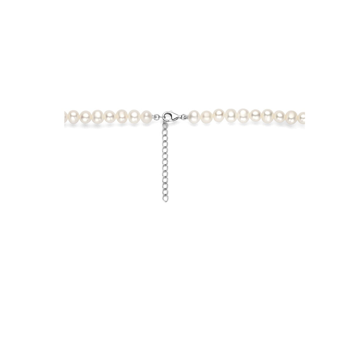 Collier en argent avec perle – rhodié argent 925