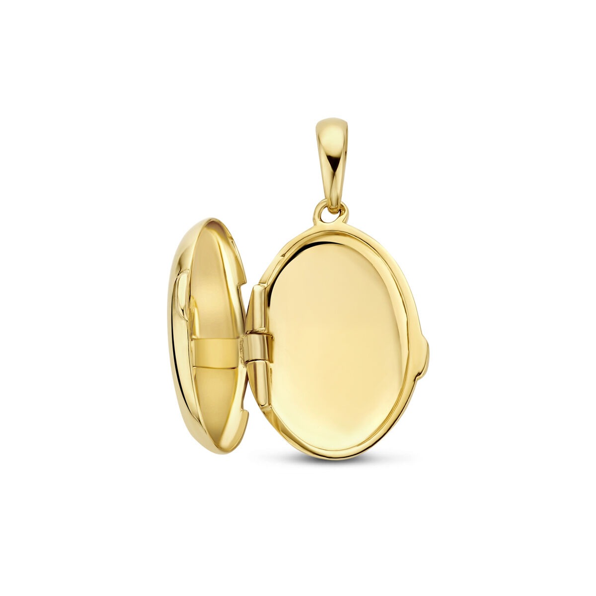 Médaille ovale en or jaune 14k